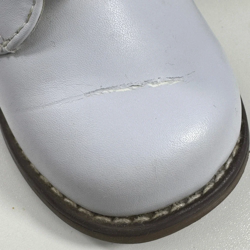 Footmates Todd 7790 White Leather Toddler Walking Shoes Size 6 High Top